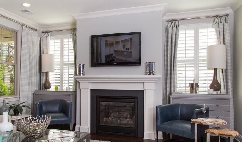 With the proper work, your fireplace can run its best this winter. Southern California mantle with plantation shutters.